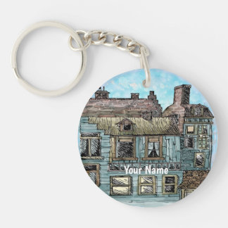 Wharf Scene 2 Keychain