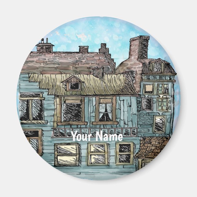 Wharf Scene 2 Magnet (Front)