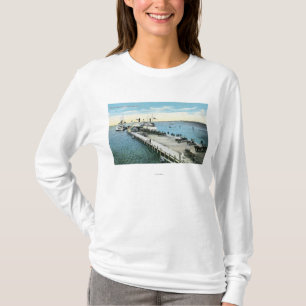 Wharf View at the New Harbor T-Shirt