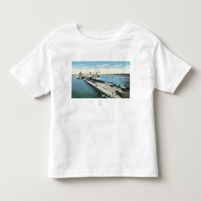 Wharf View at the New Harbor Toddler T-shirt (Front)