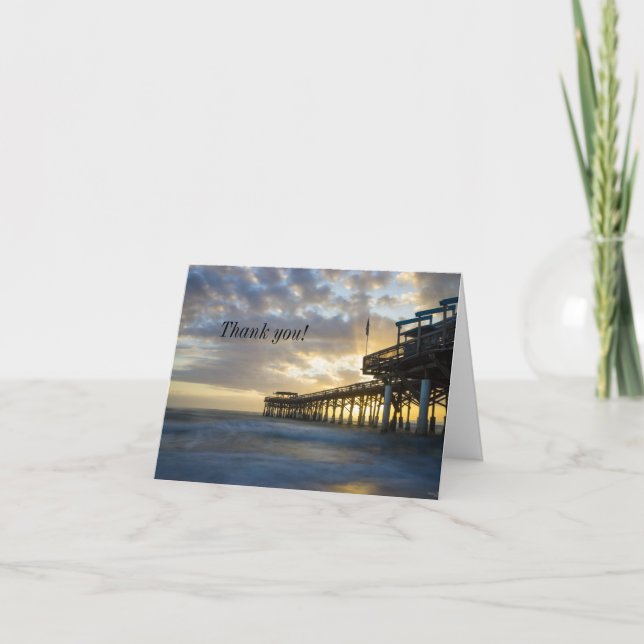 What A Cocoa Beach Morning Thank You Card (Front)