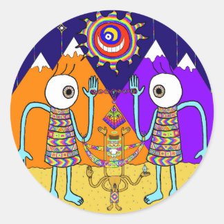 What A Colorful World Sticker (Circle)