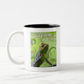What a Crazy World - A special Lizard Two-Tone Coffee Mug