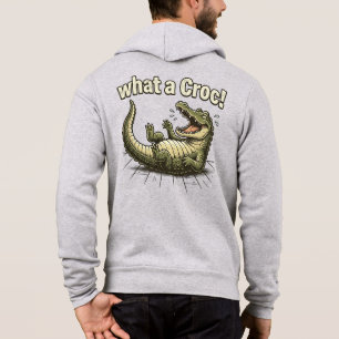 What A Croc Hoodie - Custom Monogram Zip Gift