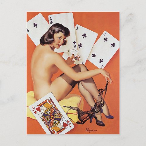 What a deal _ Gil Elvgren Vintage Pin up girl Postcard