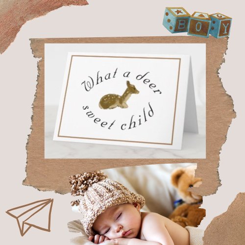 What A Deer Sweet Child_Woodland Animal  Card