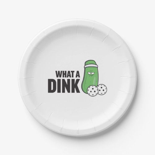 What a Dink Pickleball Paddle Paper Plates