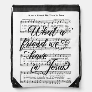 What a Friend We have in Jesus, Hymn Drawstring Bag