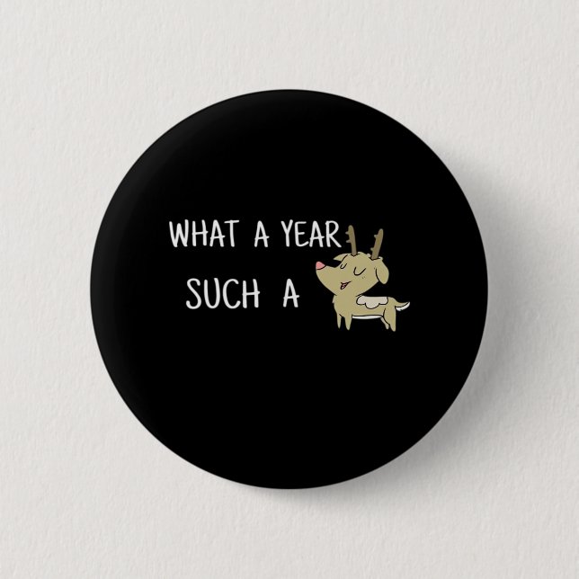 What A Fun Deer Moment Retro Style  Button (Front)