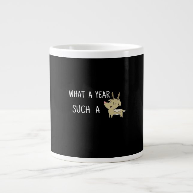 What A Fun Deer Moment Retro Style  Giant Coffee Mug (Front)