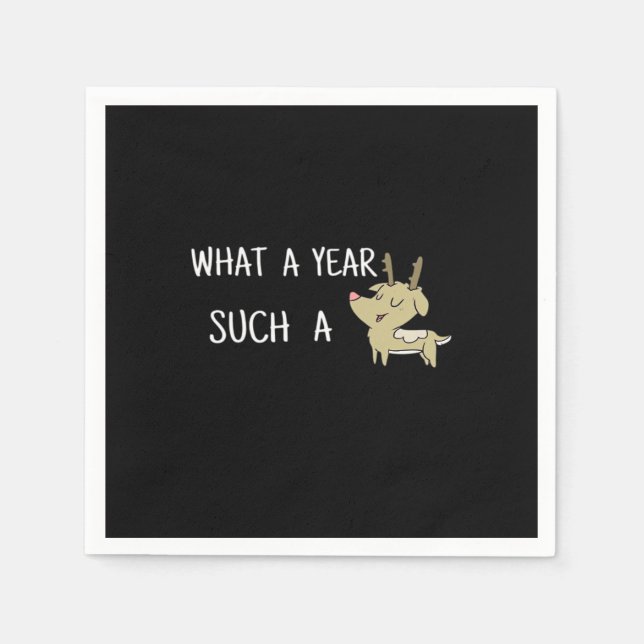 What A Fun Deer Moment Retro Style  Napkins (Front)