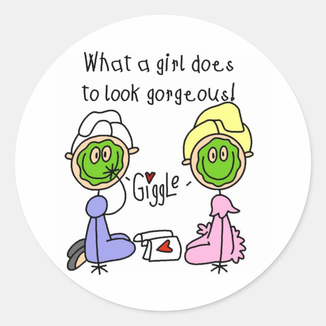 What A Girl Does To Look Gorgeous! Sticker (Front)