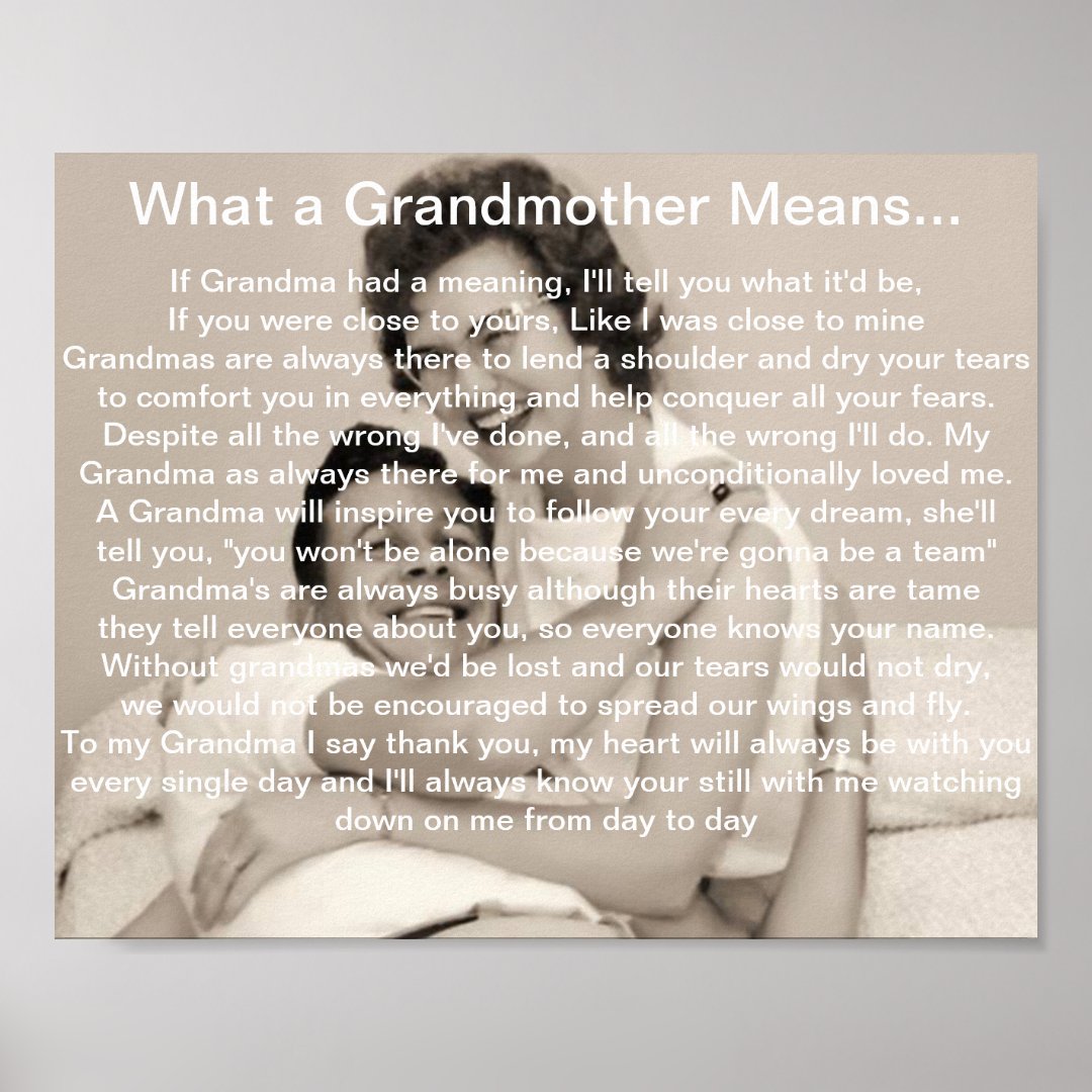 what-a-grandmother-means-rememberance-poem-poster-zazzle