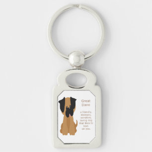 What a Great Dane is Fun Dog Quote Keychain