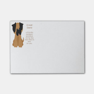 What a Great Dane is Fun Dog Quote Post-it Notes