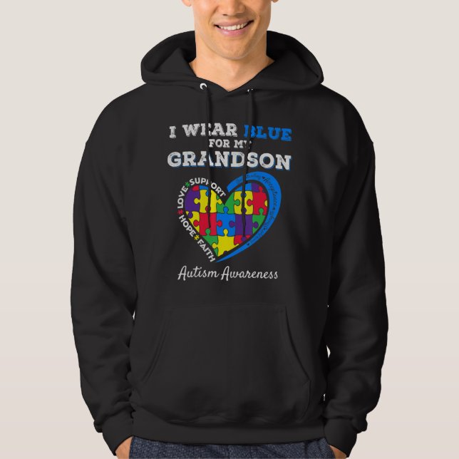 What a great present for a matching autism awarene hoodie (Front)
