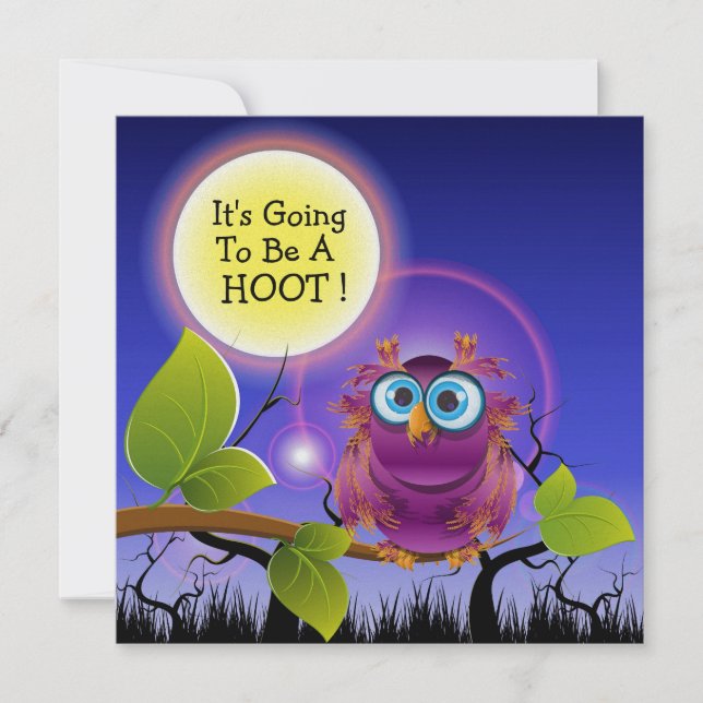 What a Hoot Invitation - SRF (Front)