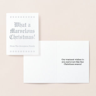 "What a Marvelous Christmas" Foil Card