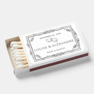 What a Match! Rings Wedding Favor Matchbooks