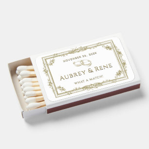What a Match! Rings Wedding Favor Matchbooks