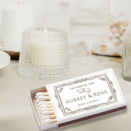 What a Match Rings Wedding Favor Matchbooks