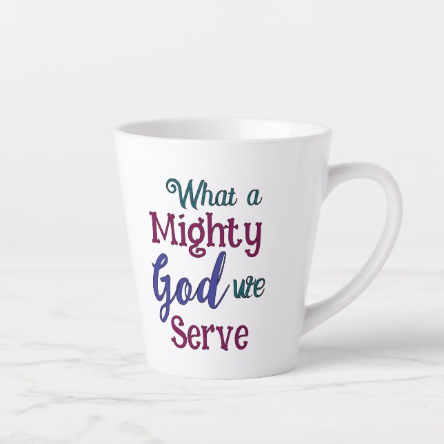 What A Might God Latte Mug (Right)