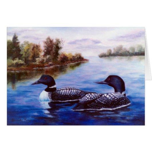 What A Pair Loon Blank Card (Front Horizontal)