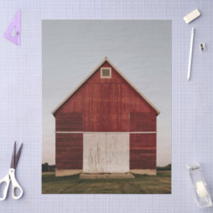 What a Picture Perfect Red Barn! Tissue Paper