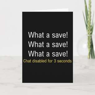 What A Save! Funny Car Soccer Gamer Meme  Card