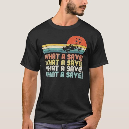 What a save Vintage Retro Rocket Soccer Car League T_Shirt