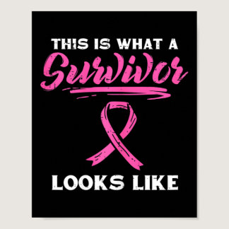 What A Survivor Looks Like Breast Cancer Awareness Poster