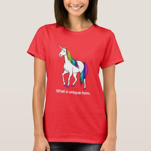 WHAT A UNIQUE HORN _ WHITE _png T_Shirt