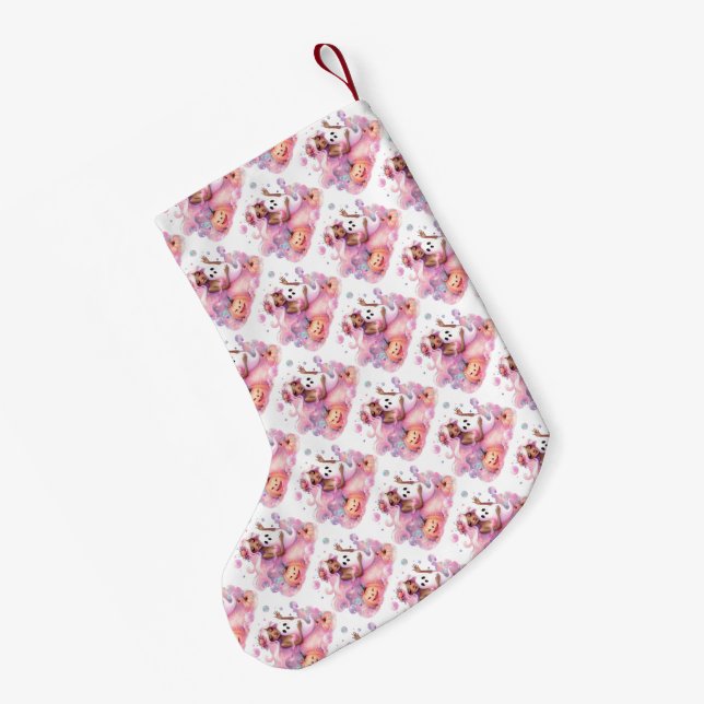 What a Whimsical World Gal Small Christmas Stocking (Back (Hanging))