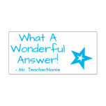 [ Thumbnail: "What a Wonderful Answer!" Educator Rubber Stamp ]