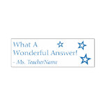 [ Thumbnail: "What a Wonderful Answer!" Grading Rubber Stamp ]