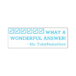 [ Thumbnail: "What a Wonderful Answer!" Marking Rubber Stamp ]