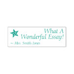 [ Thumbnail: "What a Wonderful Essay!" + Custom Teacher Name Self-Inking Stamp ]