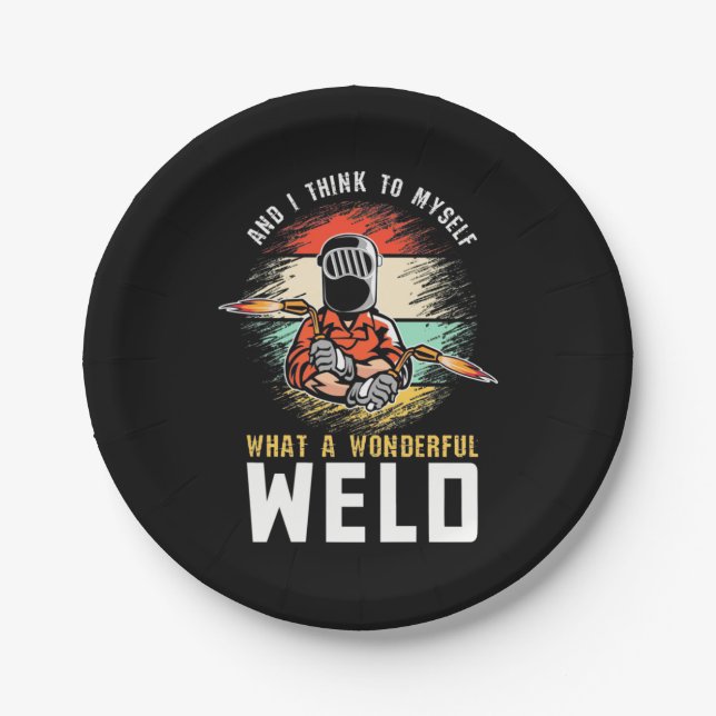 What A Wonderful Weld Paper Plates (Front)