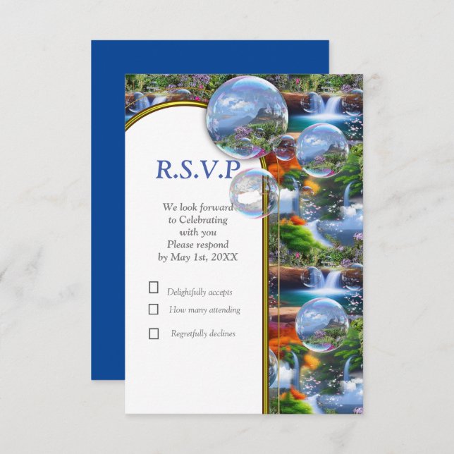 What a Wonderful World I live in RSVP Card (Front/Back)