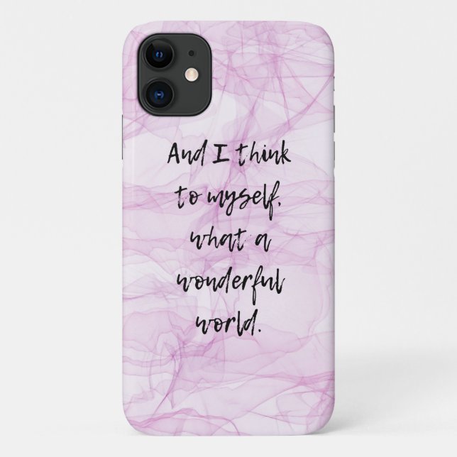 What a Wonderful World Pink Case-Mate iPhone Case (Back)