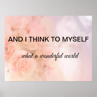 What a wonderful world poster