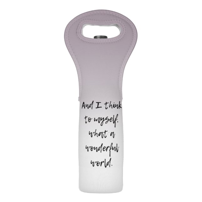 What a Wonderful World Wine Bag (Front)