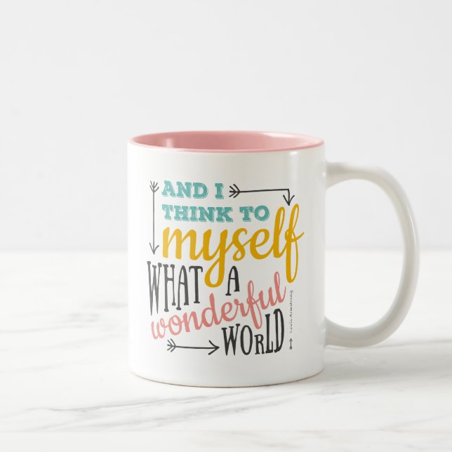 What a wonderful world, Zweifarbige Tasse Two-Tone Coffee Mug (Right)