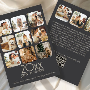 What a Year 12 Photo Text QR Code Personalized Holiday Card