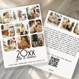What a Year 12 Photo Text QR Code Personalized Holiday Card