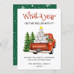 What A Year 2021 But We Rolled With it Funny Holiday Card