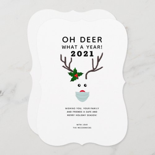 What A Year 2021 Funny Christmas Saying Reindeer