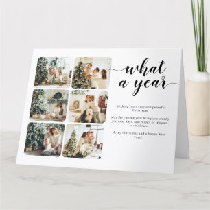 What a Year Christmas Personalized Photo Card