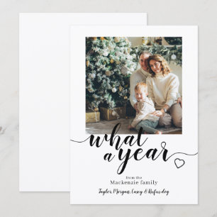 What a Year Christmas Personalized Photo Holiday Card