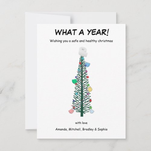 What A Year  Covid  Christmas Holiday Card